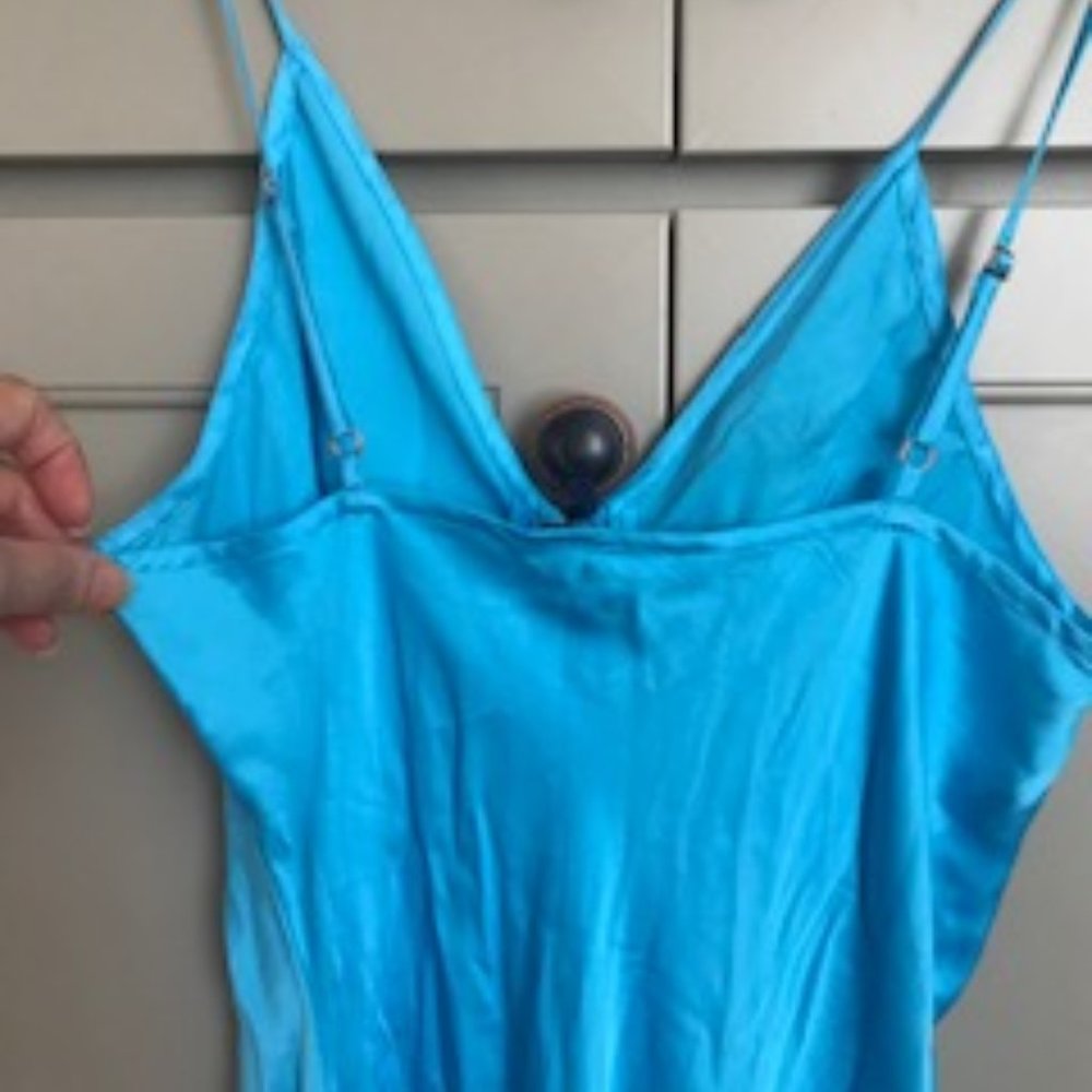 NWT Ellor Button Down Blue Aquarius Maxi Dress - Picture 9 of 9